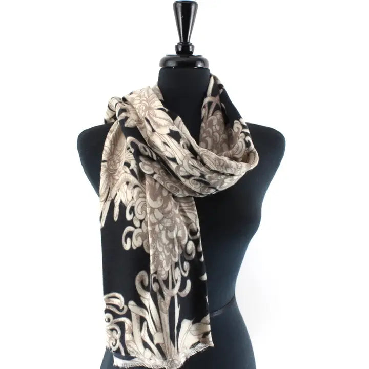 Floral Scroll Scarf