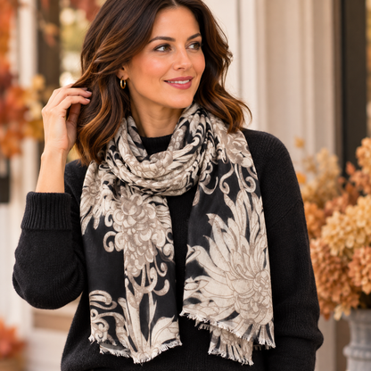 Floral Scroll Scarf