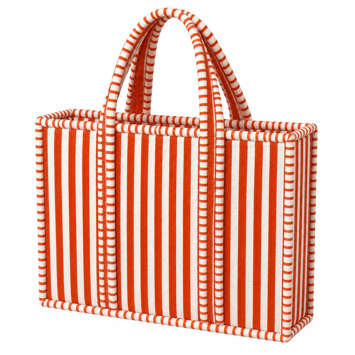 Orange + White Striped Mini Tote