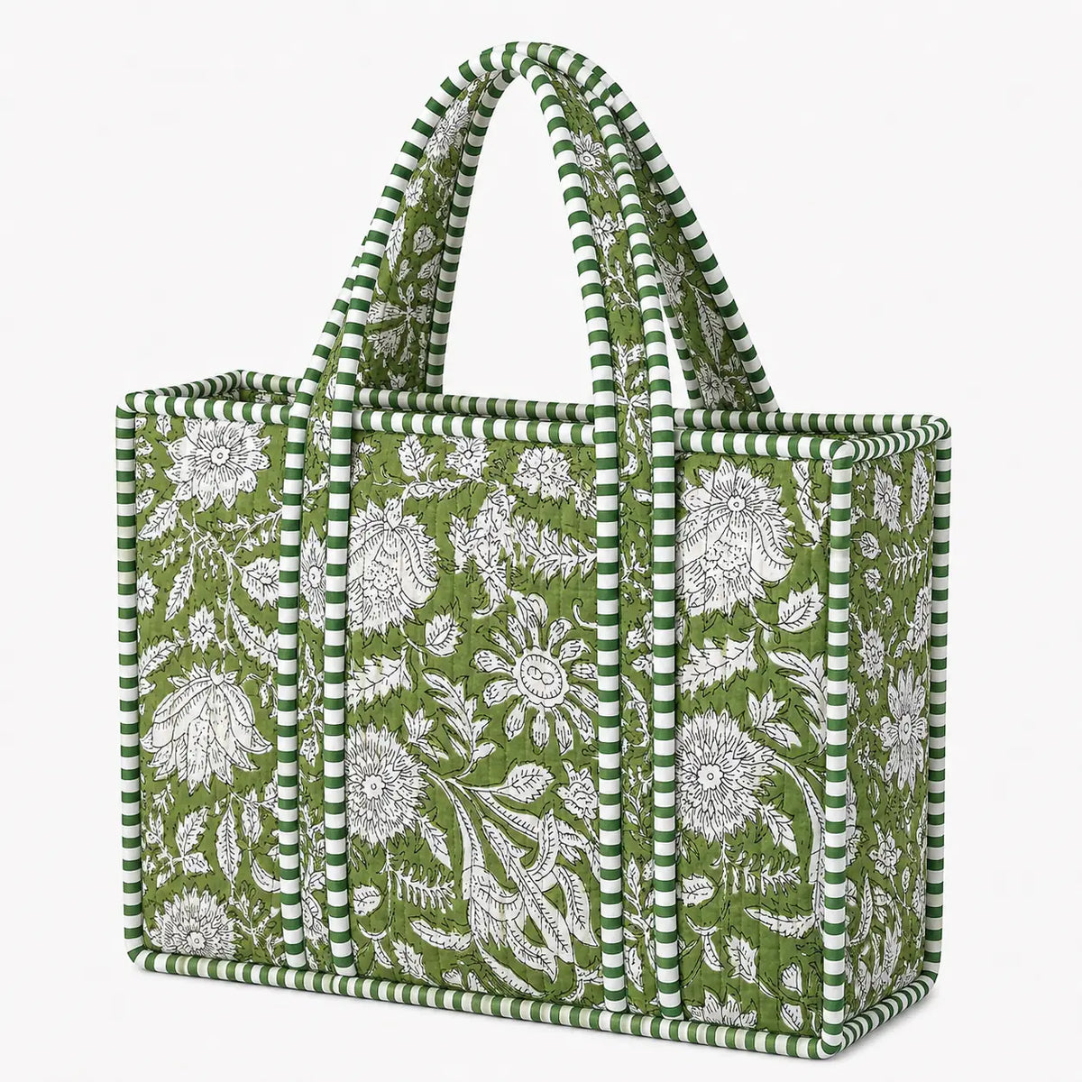 Green Floral Mini Tote