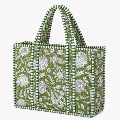 Green Floral Mini Tote
