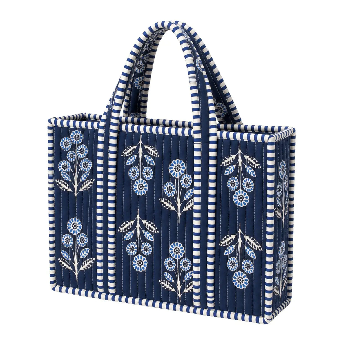Blue Floral Mini Tote