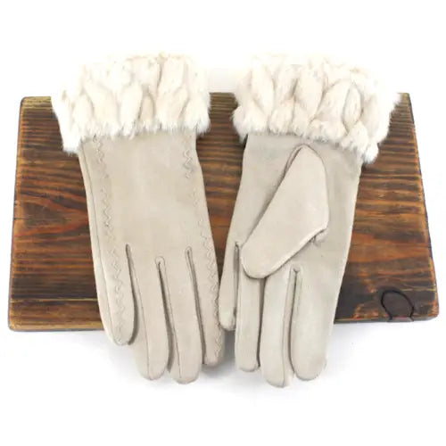 Vegan Fur Cuff Gloves