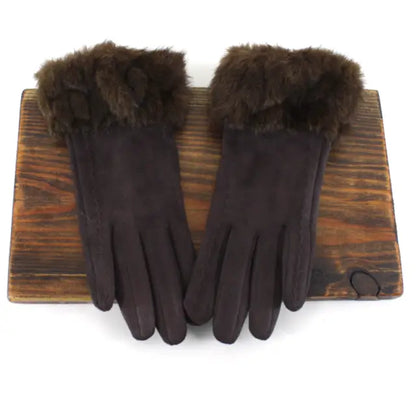 Vegan Fur Cuff Gloves