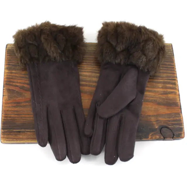 Vegan Fur Cuff Gloves