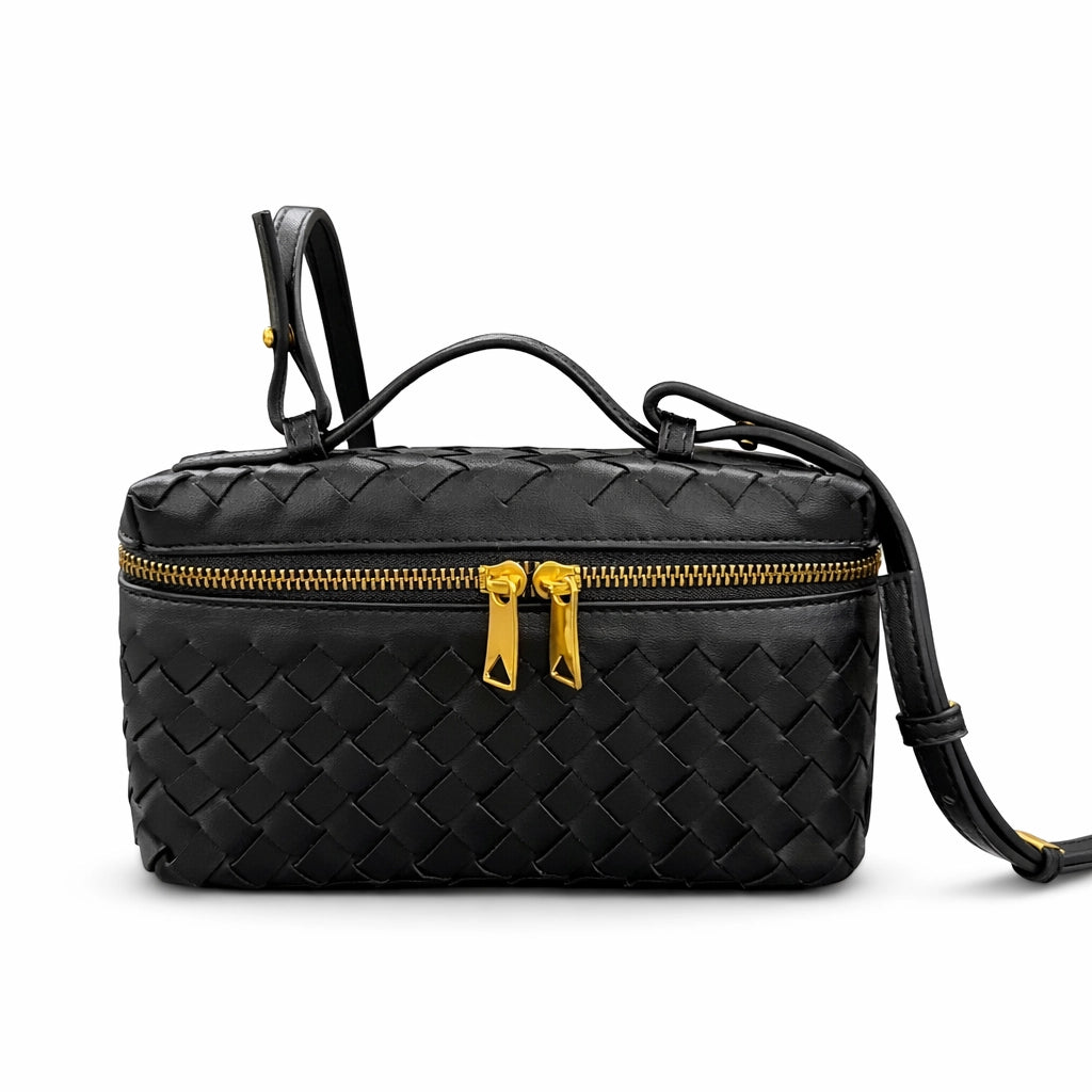 Top Handle Woven Crossbody
