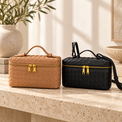Top Handle Woven Crossbody