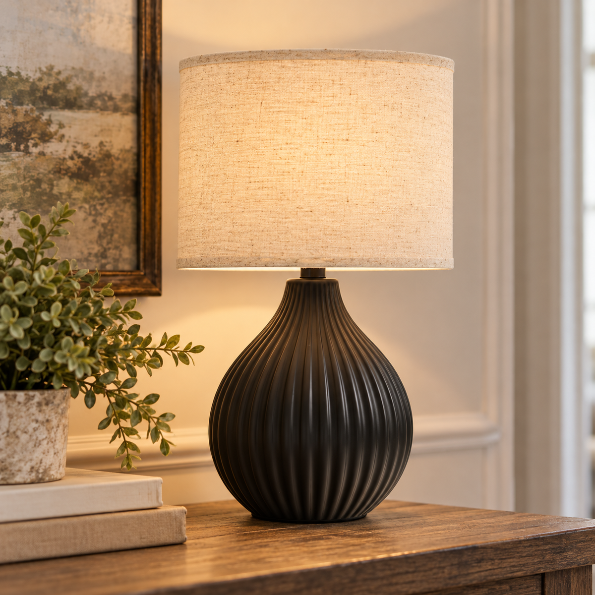 Black Ceramic Table Lamp