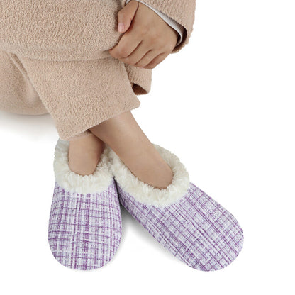 Sparkle Tweed Slippers - Purple