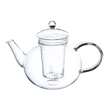 Clear Glass Teapot with Warmer